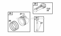 Piston Group Diagram and Parts List for 121702-0101-01  Briggs and Stratton Engine